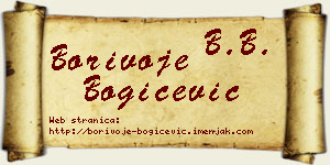 Borivoje Bogičević vizit kartica